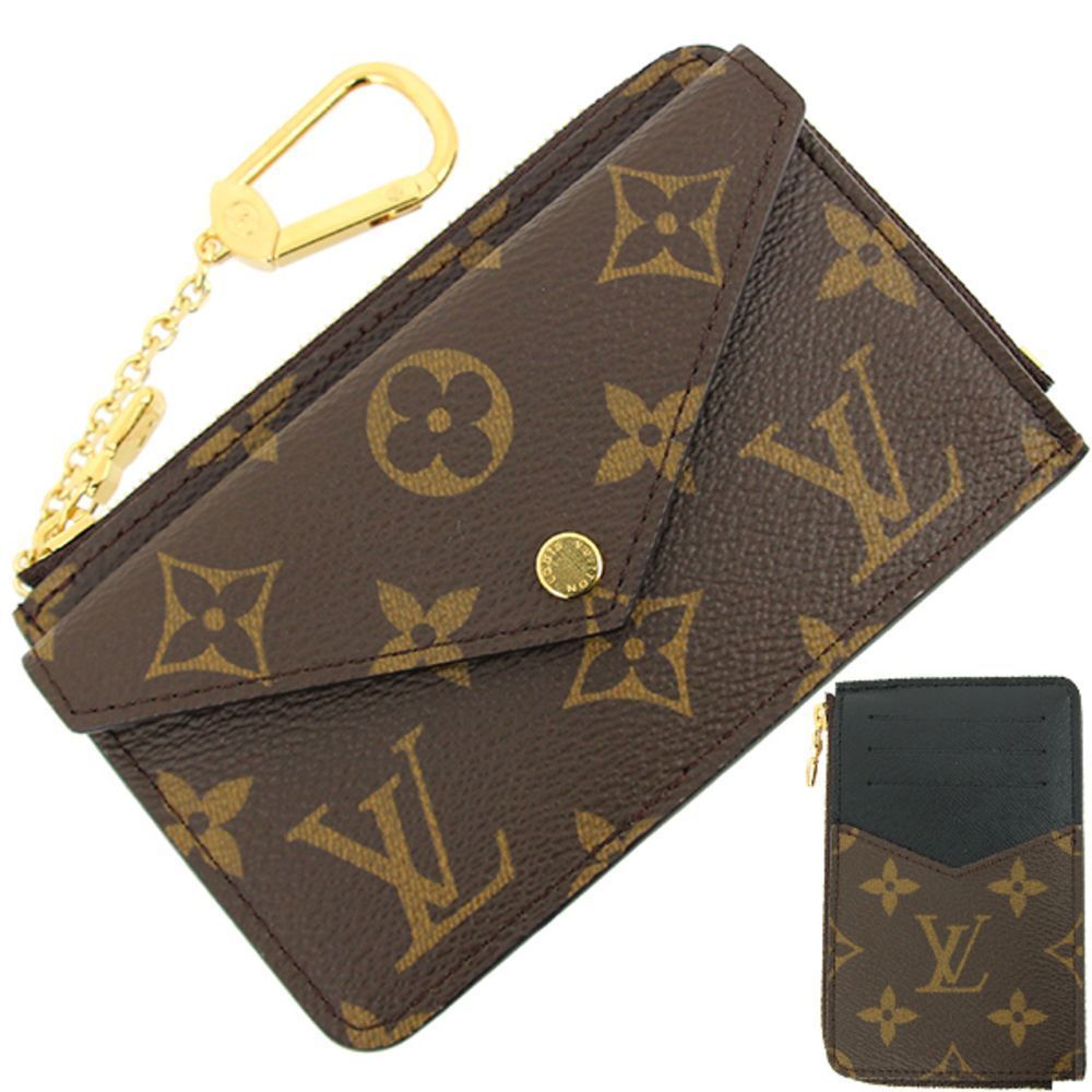 Portocult Lectoverso Monogram Leather Brown Black Mini Wallet